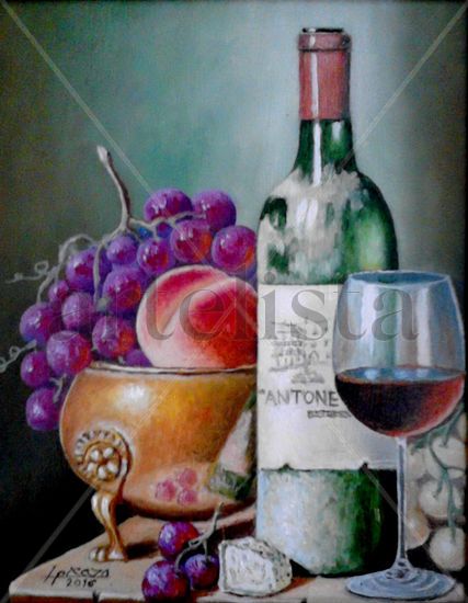 bodegon1 23x18 Oil Panel Still Life Paintings