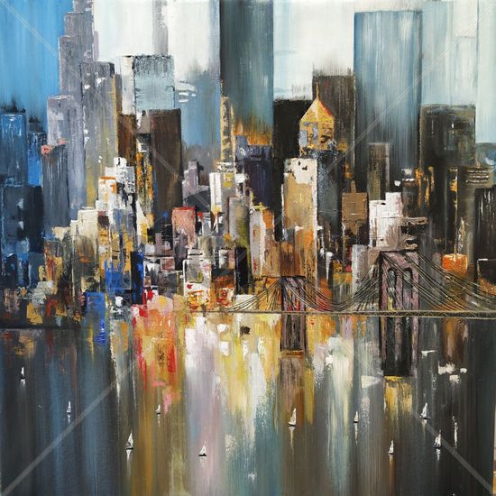 Soñando con Nueva York Oil Canvas Landscaping