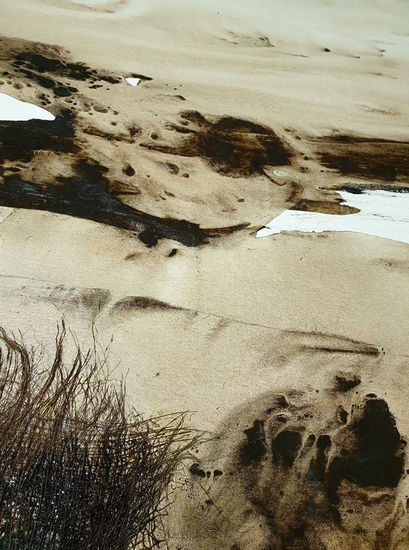 Playa virgen. Tornado Mixed media Canvas Landscaping