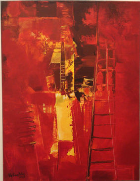 Escaleras al fuego Acrylic Canvas Others