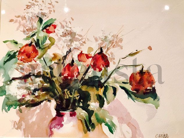 ROSAS MARCHITAS-vendida Watercolour Paper Floral Painting