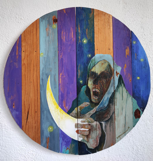 el hechicero y la luna Acrílico Tabla Figura