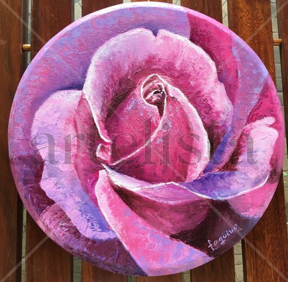 FLOR ROSA Oil Canvas Floral Painting