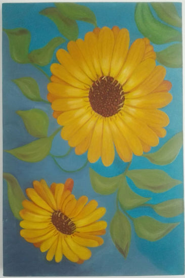 Girasoles Oil Canvas Floral Painting