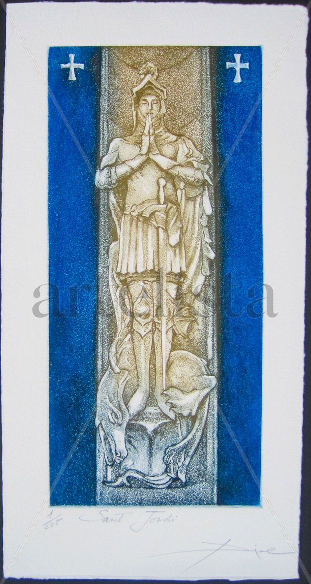 Sant Jordi esculpido en la Basílica del Tibidabo