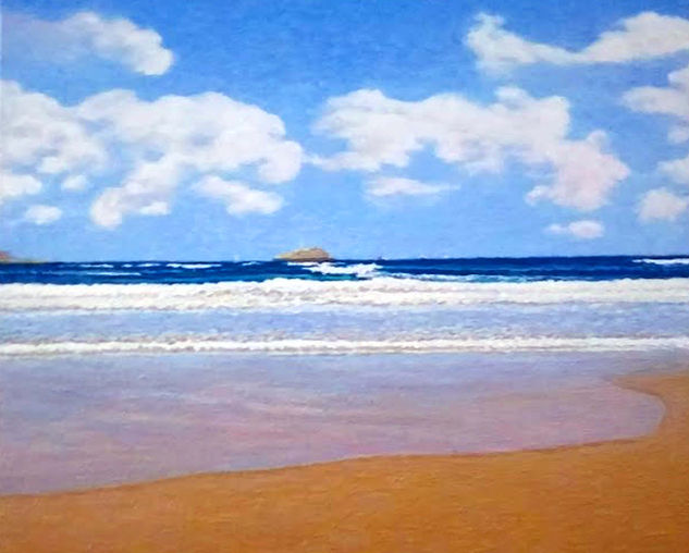 Faro de Mouro Oil Canvas Marine Painting