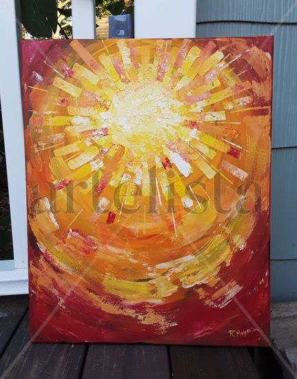 Sol central Acrylic Canvas Figure Painting