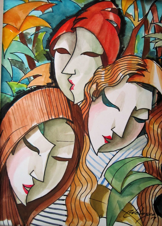 TRES CARAS Y UN BOSQUE.