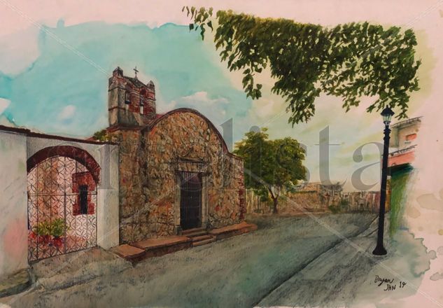 Iglesia San Miguel Mixed Media