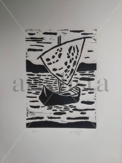 Sin Titulo Linocut