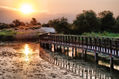 Amanecer dorado en Las Tablas.