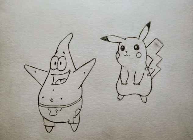 Pikachu y Patricio Pencil