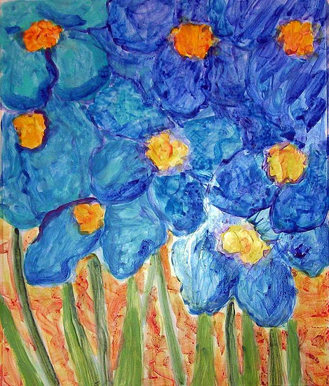 flores azules Acrylic Card Others