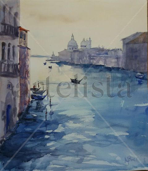 Venecia Acuarela Papel Paisaje