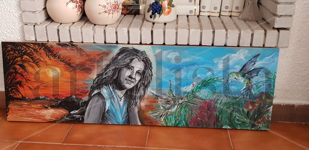 Retrato a una madre Acrylic Panel Portrait