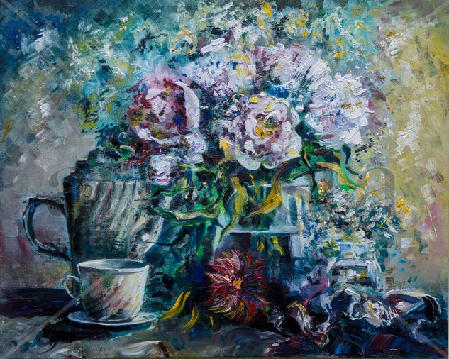 morning Oil Canvas Floral Painting