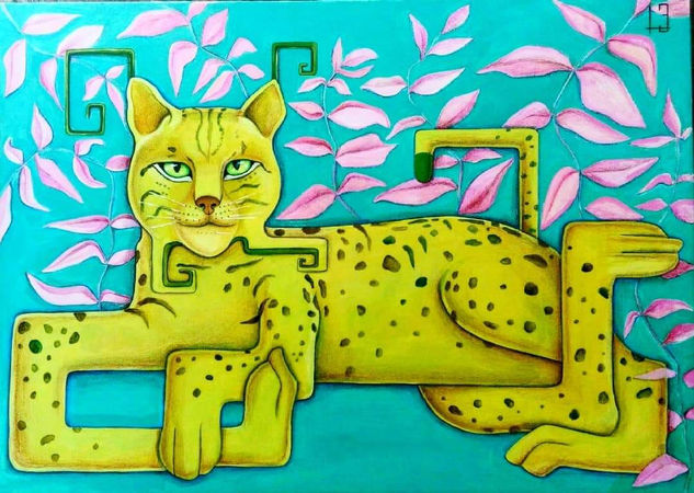 "Iberian lynx" Mixed Media