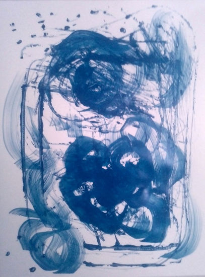 Blue circle 2 Watercolour Paper Others