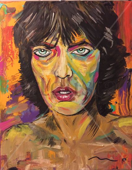 Jagger Acrílico Lienzo Retrato