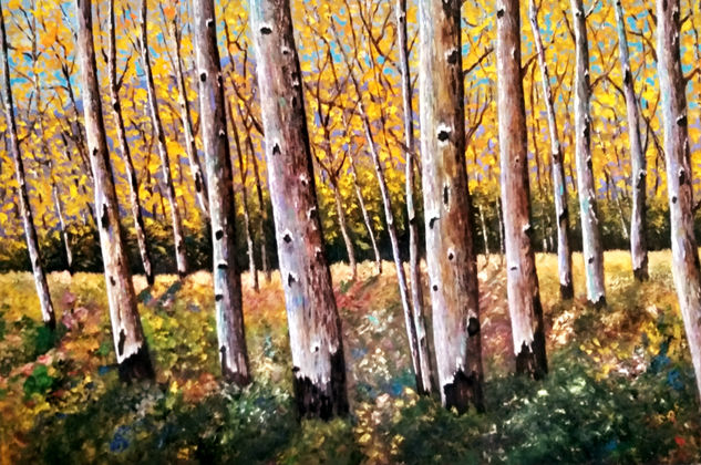 Bosque de oro Oil Canvas Landscaping