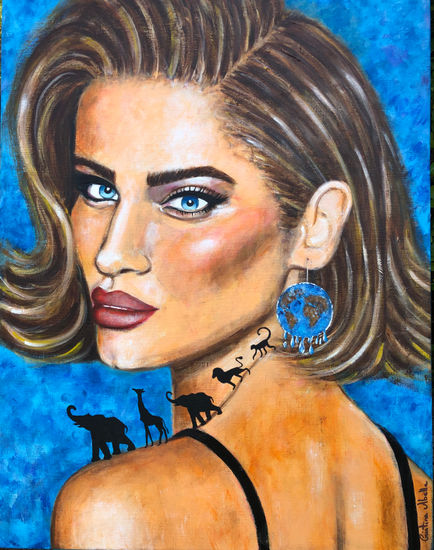 SAVE THE PLANET Acrylic Canvas Portrait