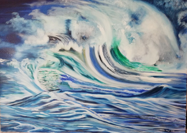 La Magia de la Ola Oil Canvas Marine Painting