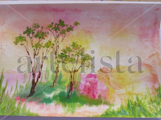 Tarde serena Acrylic Paper Landscaping