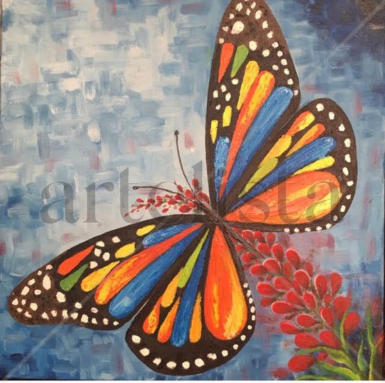 Mariposa Oil Canvas Animals