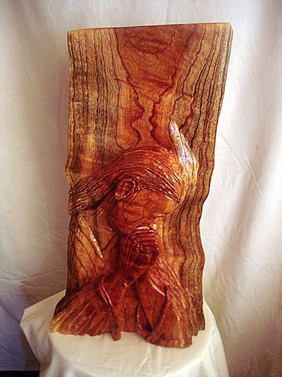 Cristo Rezando Wood Figurative