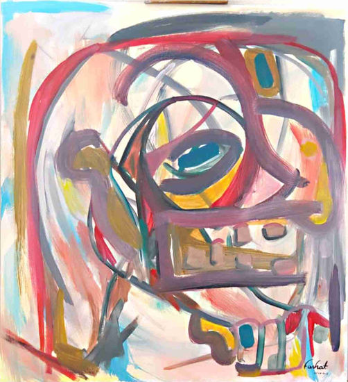 Entre orejas y dientes - Periodo Re-configuración Acrylic Panel Figure Painting