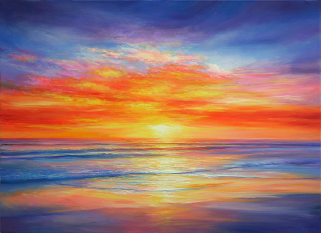 Sunset Beauty Oil Canvas Marine Painting