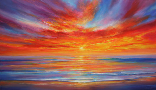 Radiant Sunset Oil Canvas Landscaping