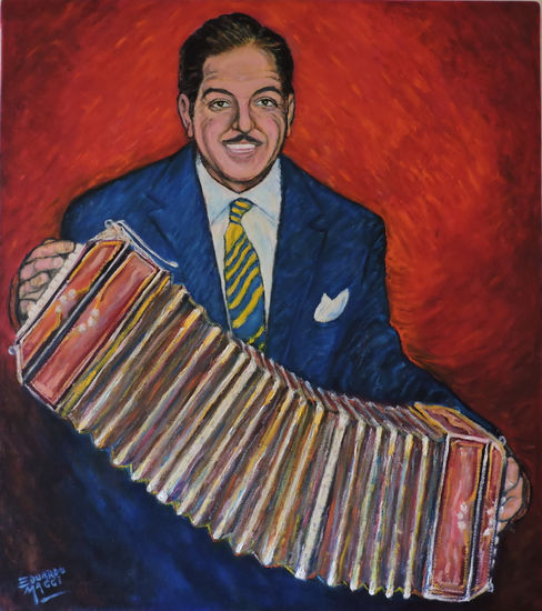 EL BANDONEONISTA Óleo Lienzo Retrato