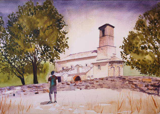 Santa Eulalia de Susín Watercolour Paper Landscaping