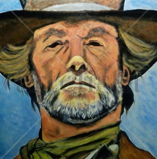 Pale rider Oil Panel Portrait