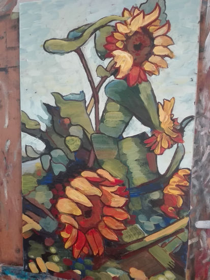 Girasoles Oil Canvas Floral Painting