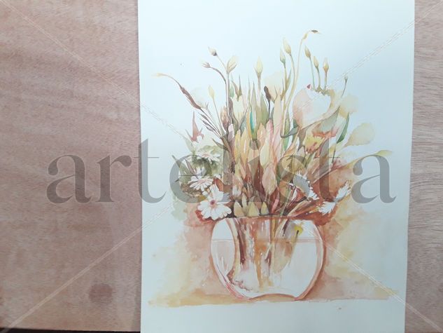 Florero Watercolour Paper Floral Painting