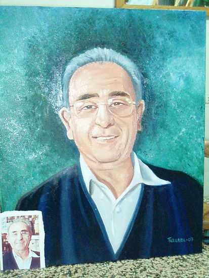 el fan numero (1) del elche c.f. Oil Canvas Portrait