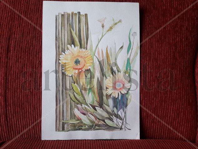 Gerberas Watercolour Paper Floral Painting