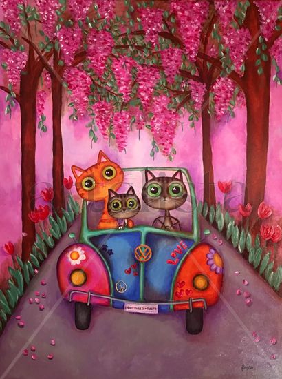 Loquillo Violeta y Pablito en WV Acrylic Panel Animals