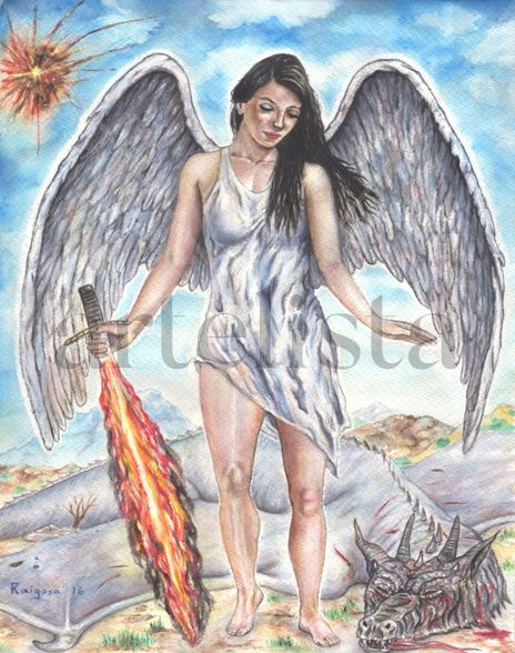 Ángel y dragón