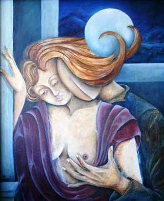 amantes Oil Canvas Figure Painting