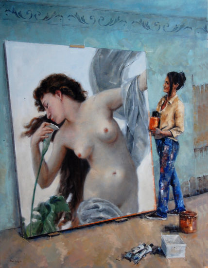 En el estudio 2019 Oil Canvas Figure Painting