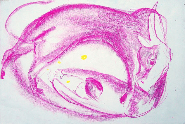 toro alegre* Pastel Paper Animals