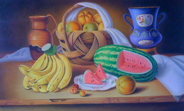 bodegon de fruta Oil Canvas Still Life Paintings