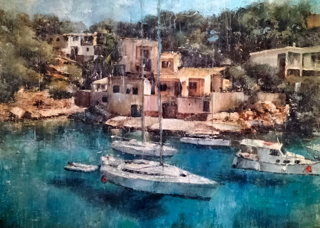 Cala Figuera 2 (Mallorca) Oil Canvas Marine Painting