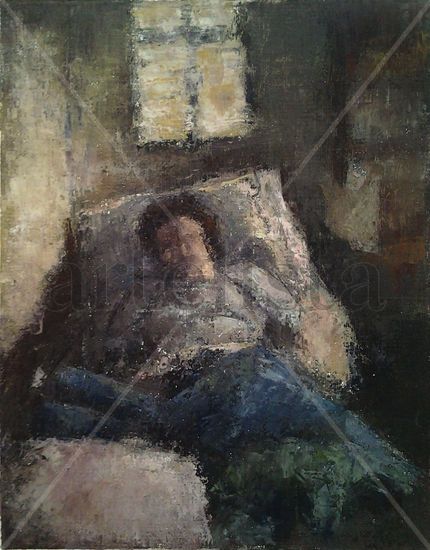 la siesta Oil Paper Figure Painting