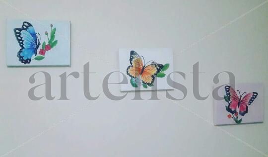 mariposas en oleo
