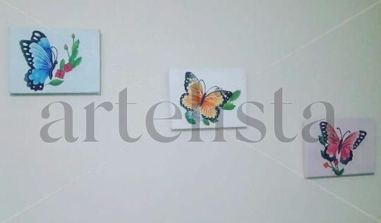 mariposas en oleo Oil Canvas Animals