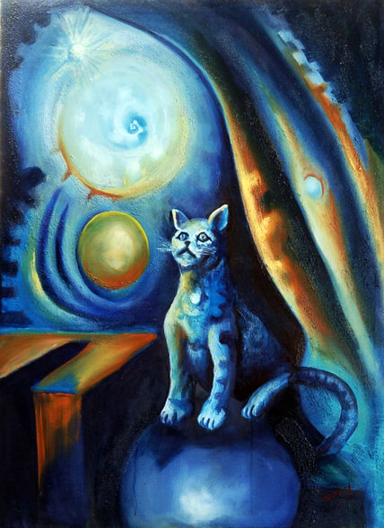 El gato azul